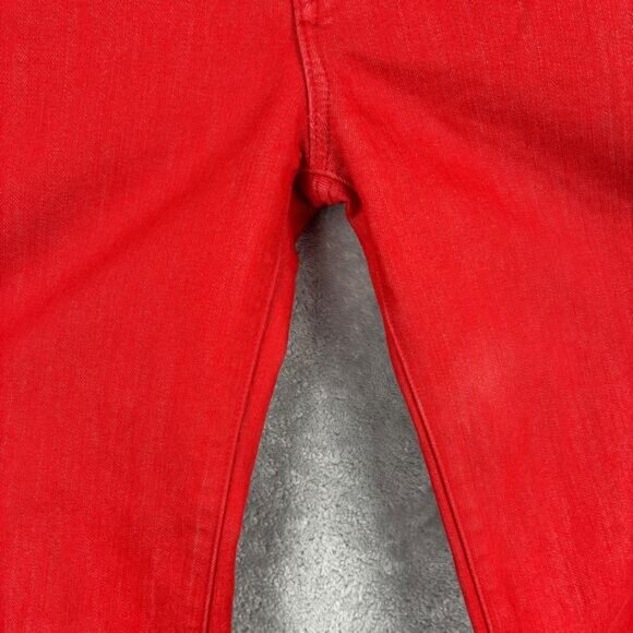 VTG Paper Denim and Cloth Jeans Jayne Wide Leg Mid Rise 27 Chili Red Designer - Picture 8 of 16